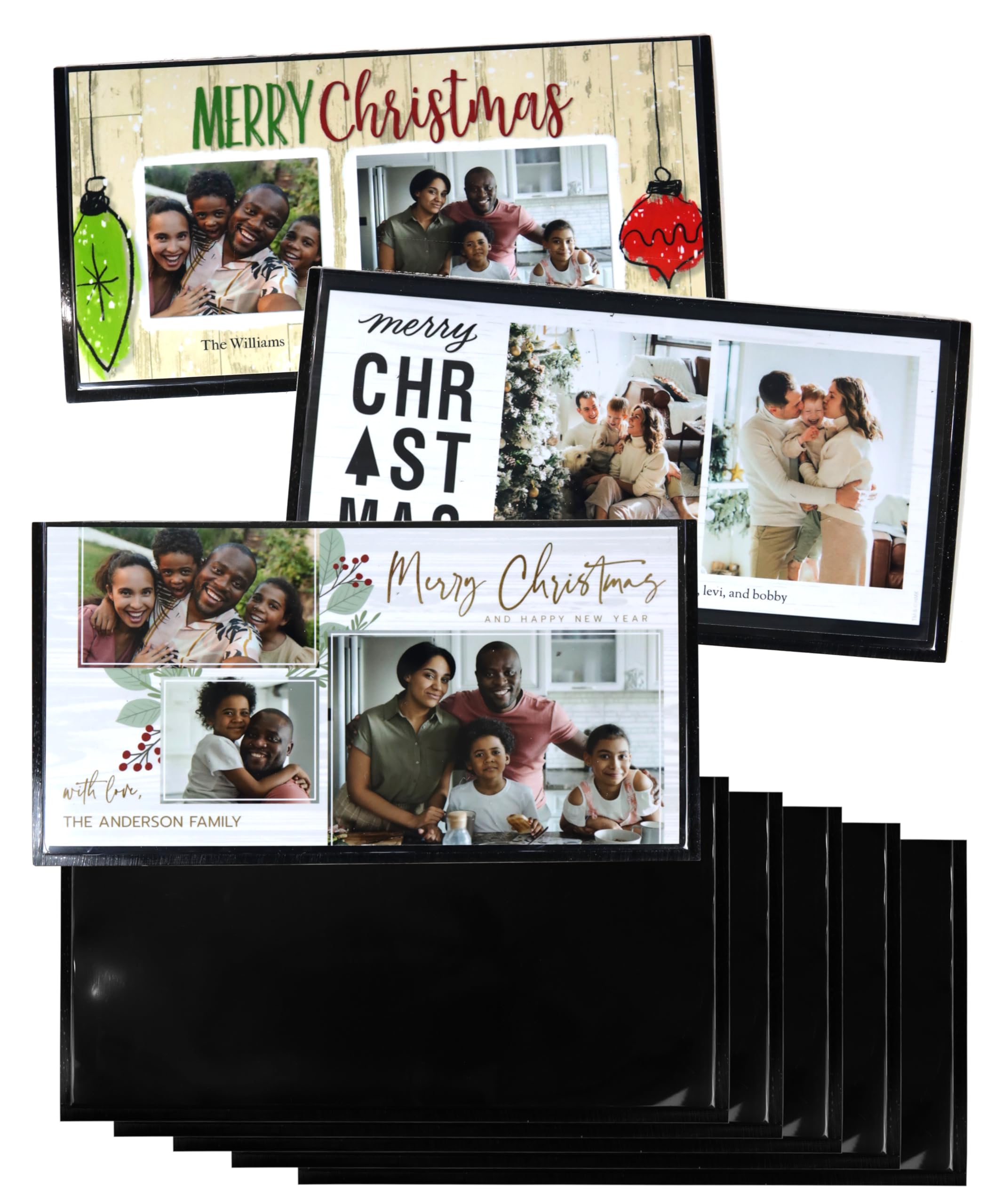 Amazon.com: Iconikal 8-Pack 4 x 8 Inch Christmas Card Size Photo